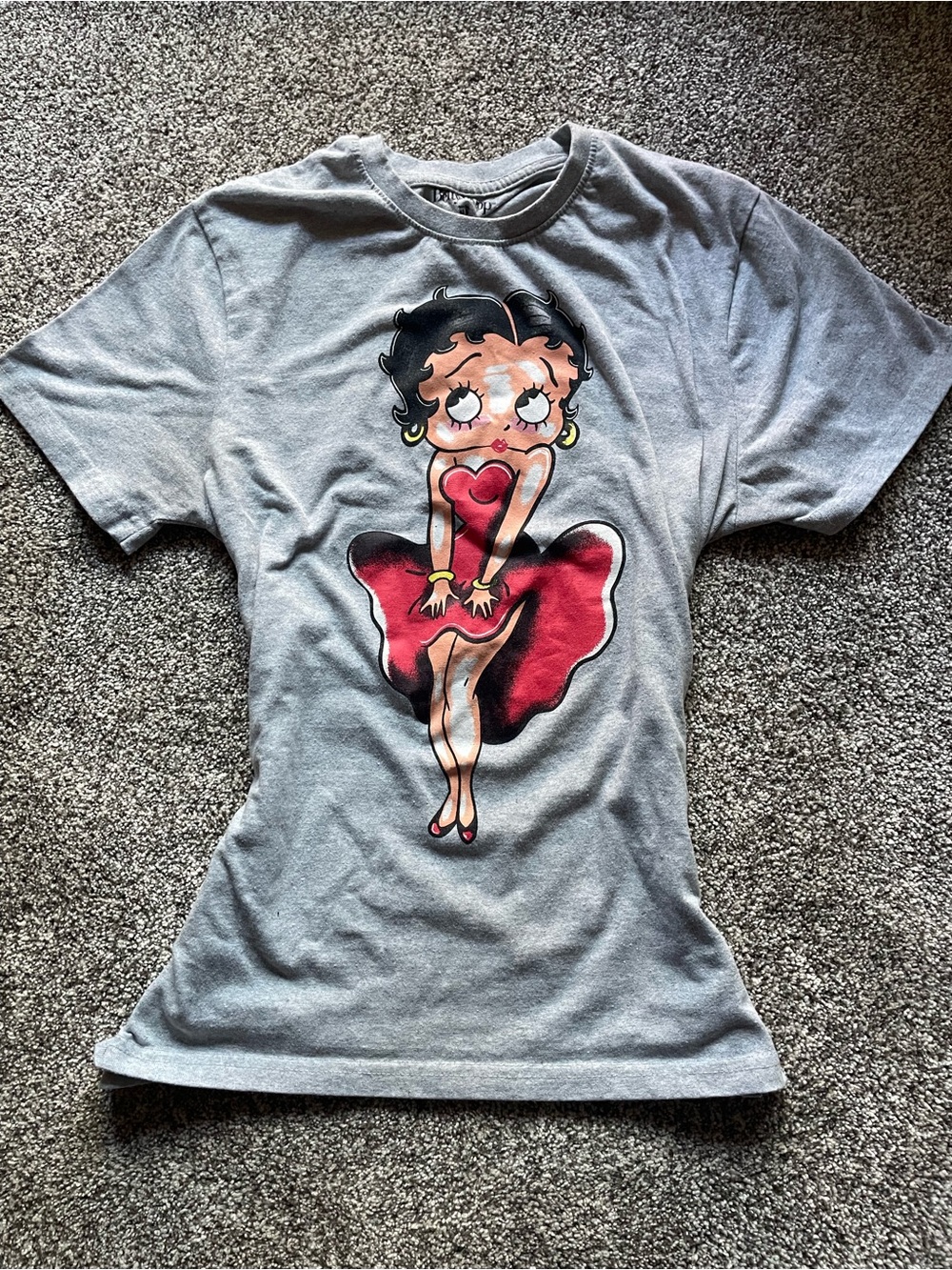 Vintage Betty Boop Grey Graphic T-Shirt